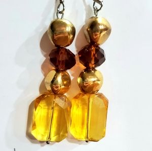 Gold Dangle Handmade Earrings